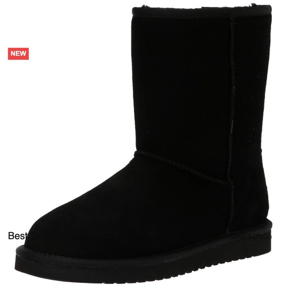 Men's Chelsea Boots Suede Sheepskin Faux Fur Lined Classic Casual Comfort